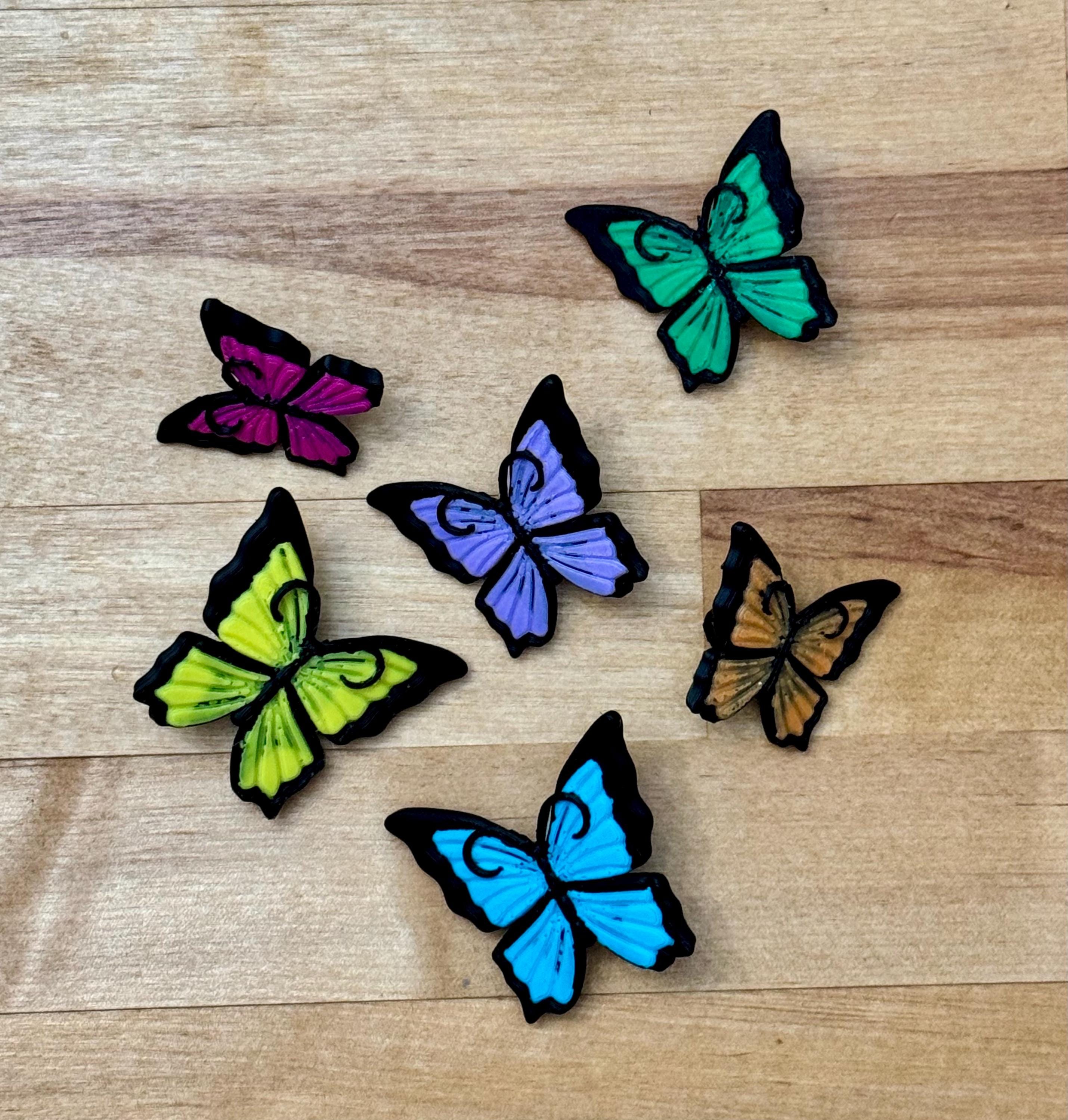 Colorful Butterfly Loc Beads Set of 3