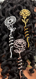Birth Month Flower Loc Spirals